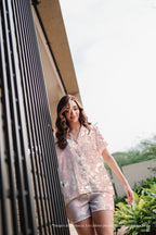 Lirios Palo Rosa - Camisa Manga Corta y Short