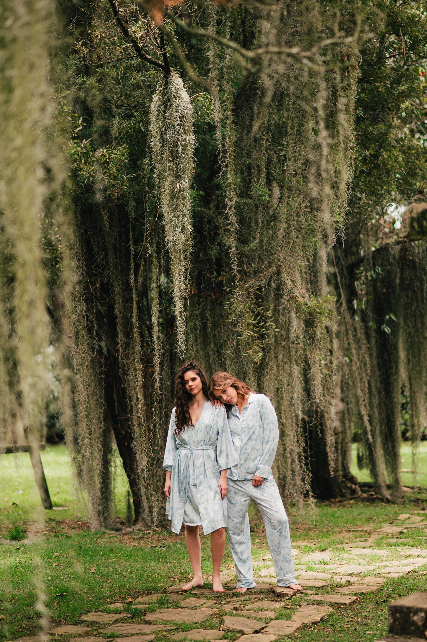Lirios Celeste - Camisa Manga Larga y Pantalon
