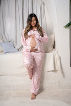 Lirios Palo Rosa - Camisa Manga Larga y Pantalon Maternidad