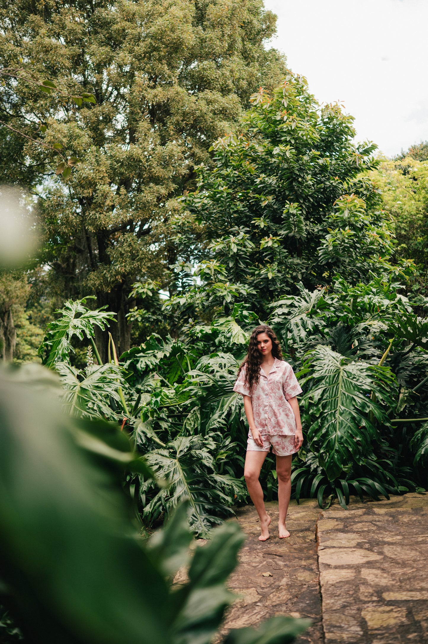 Lirios Rosa - Camisa Manga Corta y Short
