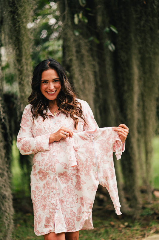 Lirios Rosa - Camison Maternidad
