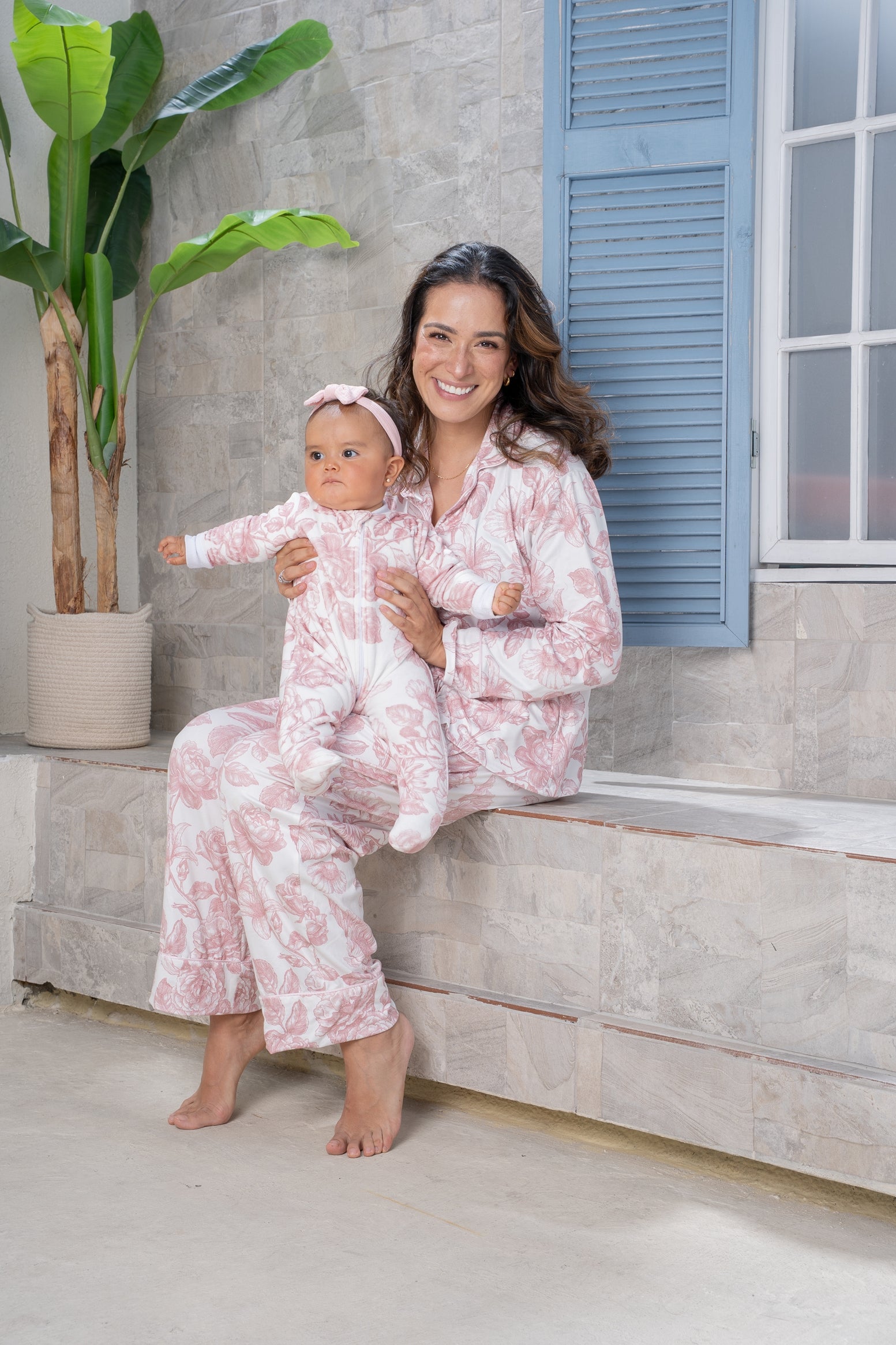 Lirios Rosa - Enterizo de Bebe