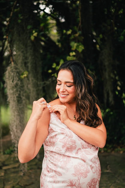 Lirios Rosa - Kimono y Bata con Broches de Lactancia