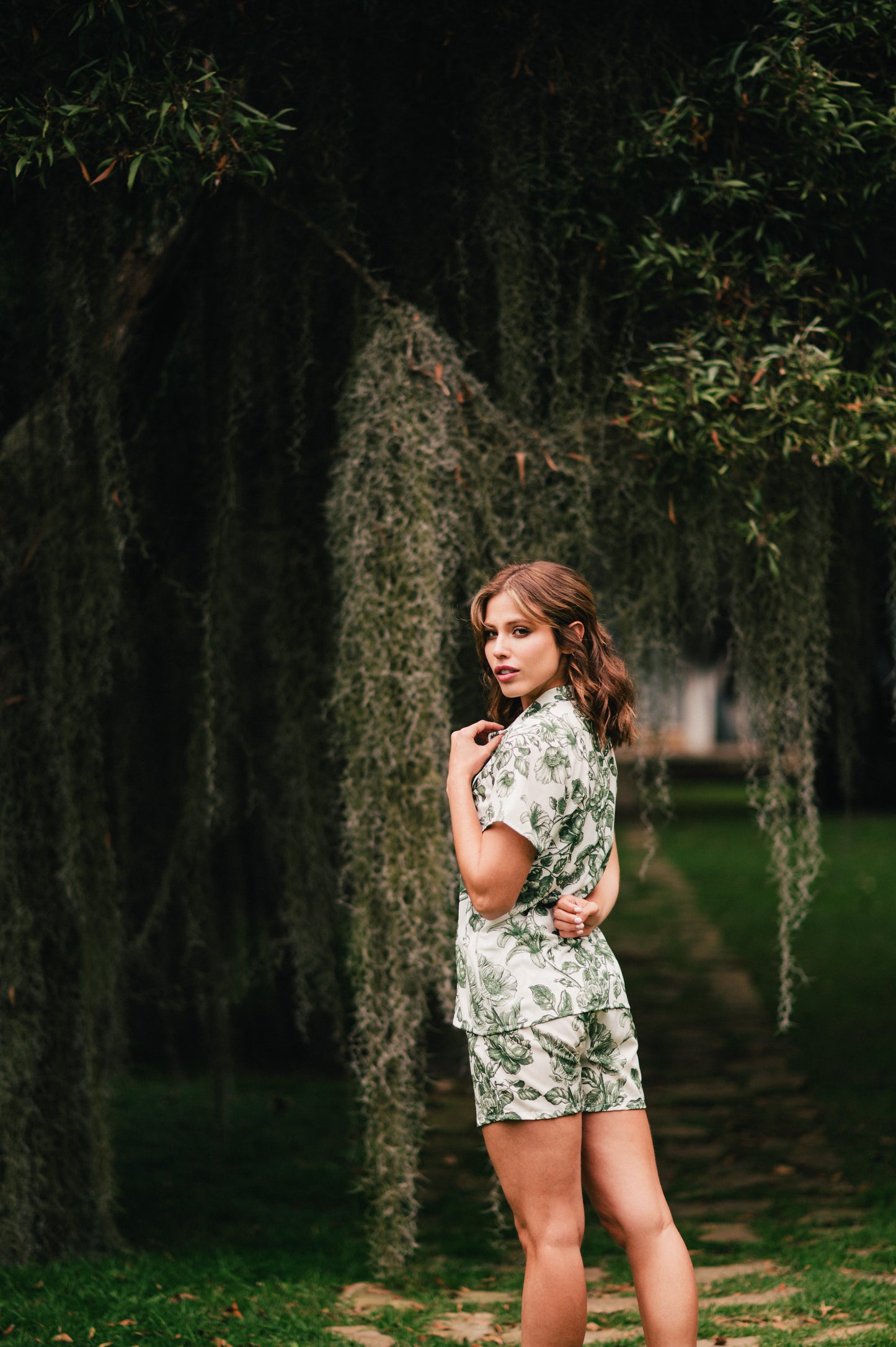 Lirios Verde - Camisa Manga Corta y Short