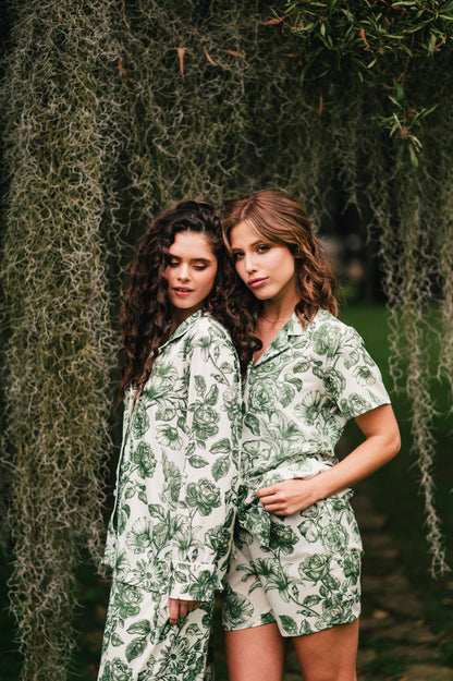 Lirios Verde - Camisa Manga Corta y Short