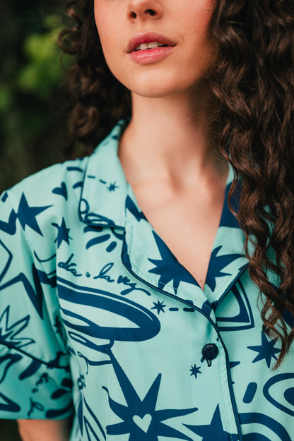 Magic Love Blue - Camisa Manga Corta y Short