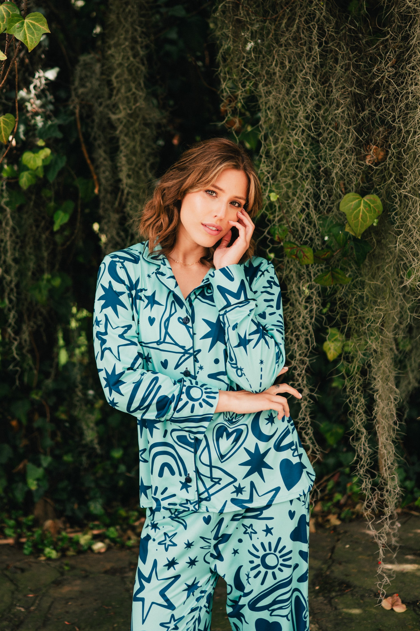 Magic Love Blue - Camisa Manga Larga y Pantalon