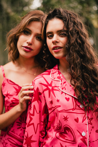 Magic Love Pink - Camisa Manga Larga y Pantalon