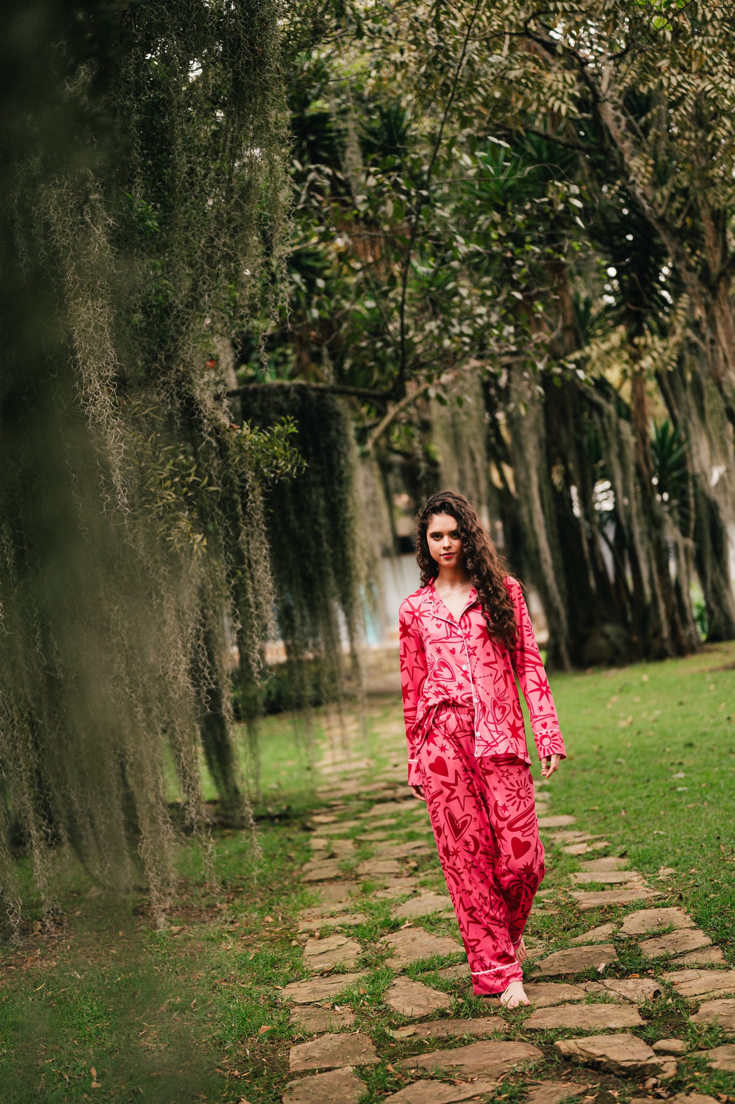 Magic Love Pink - Camisa Manga Larga y Pantalon
