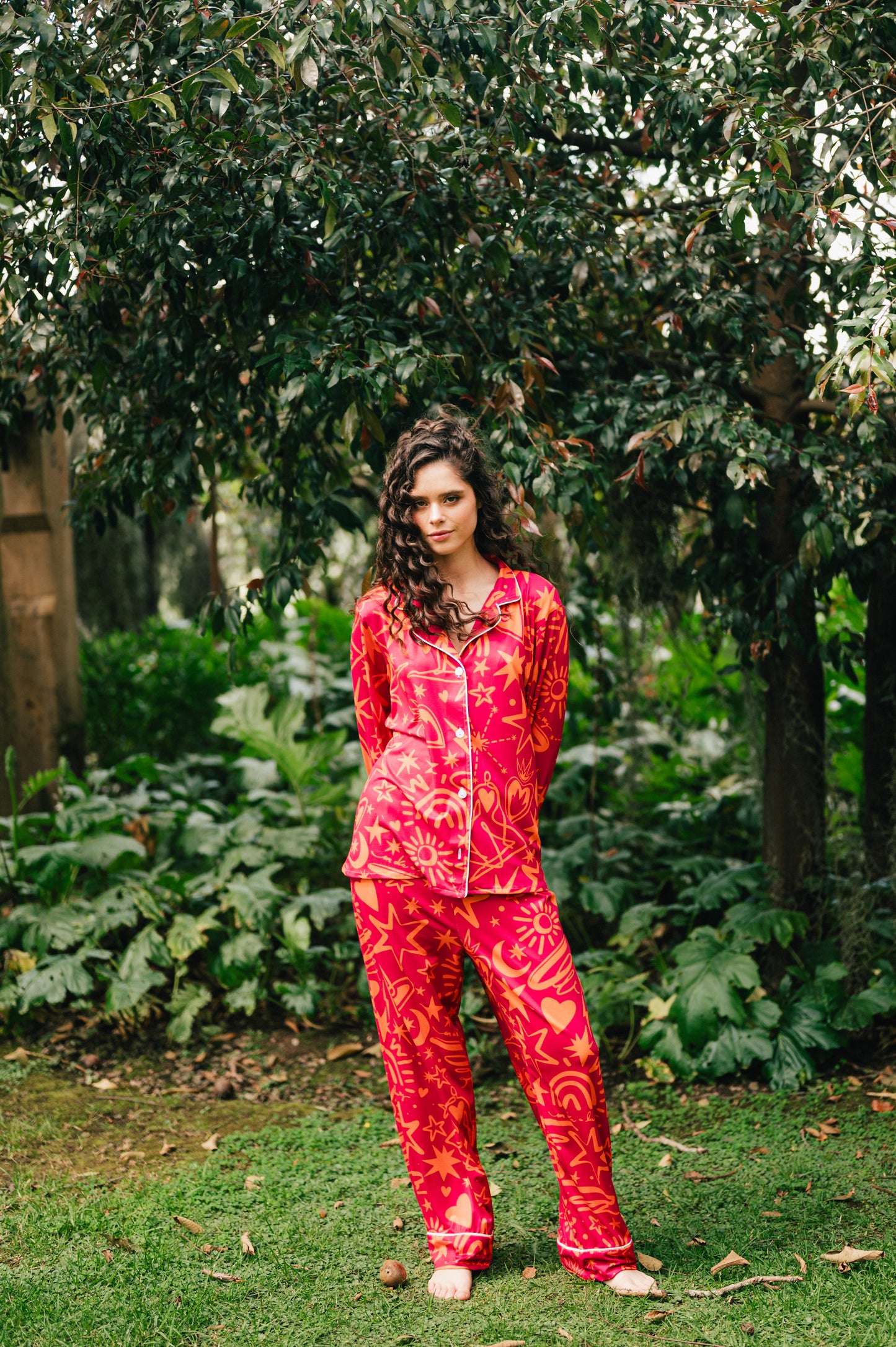 Magic Love Red - Camisa Manga Larga y Pantalon