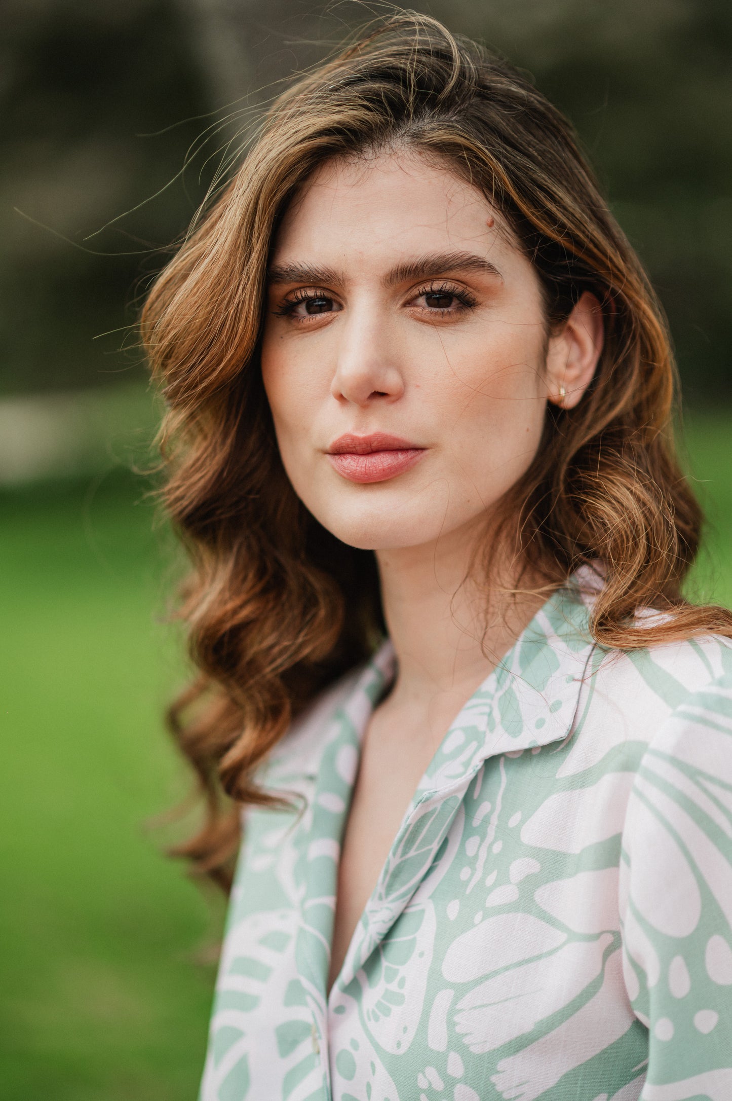 Mariposa Menta - Camisa Manga Larga y Pantalon
