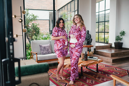 Mariposas en Rosa - Camisa Manga Larga y Pantalon Maternidad
