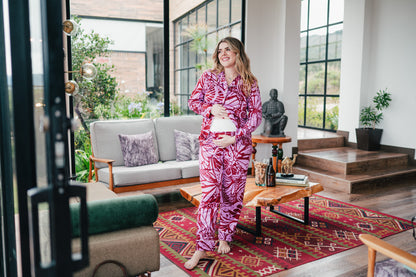 Mariposas en Rosa - Camisa Manga Larga y Pantalon Maternidad