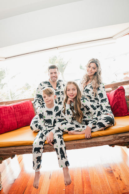 Oso Antejos - Hombre: Camisa Manga Larga y Pantalon