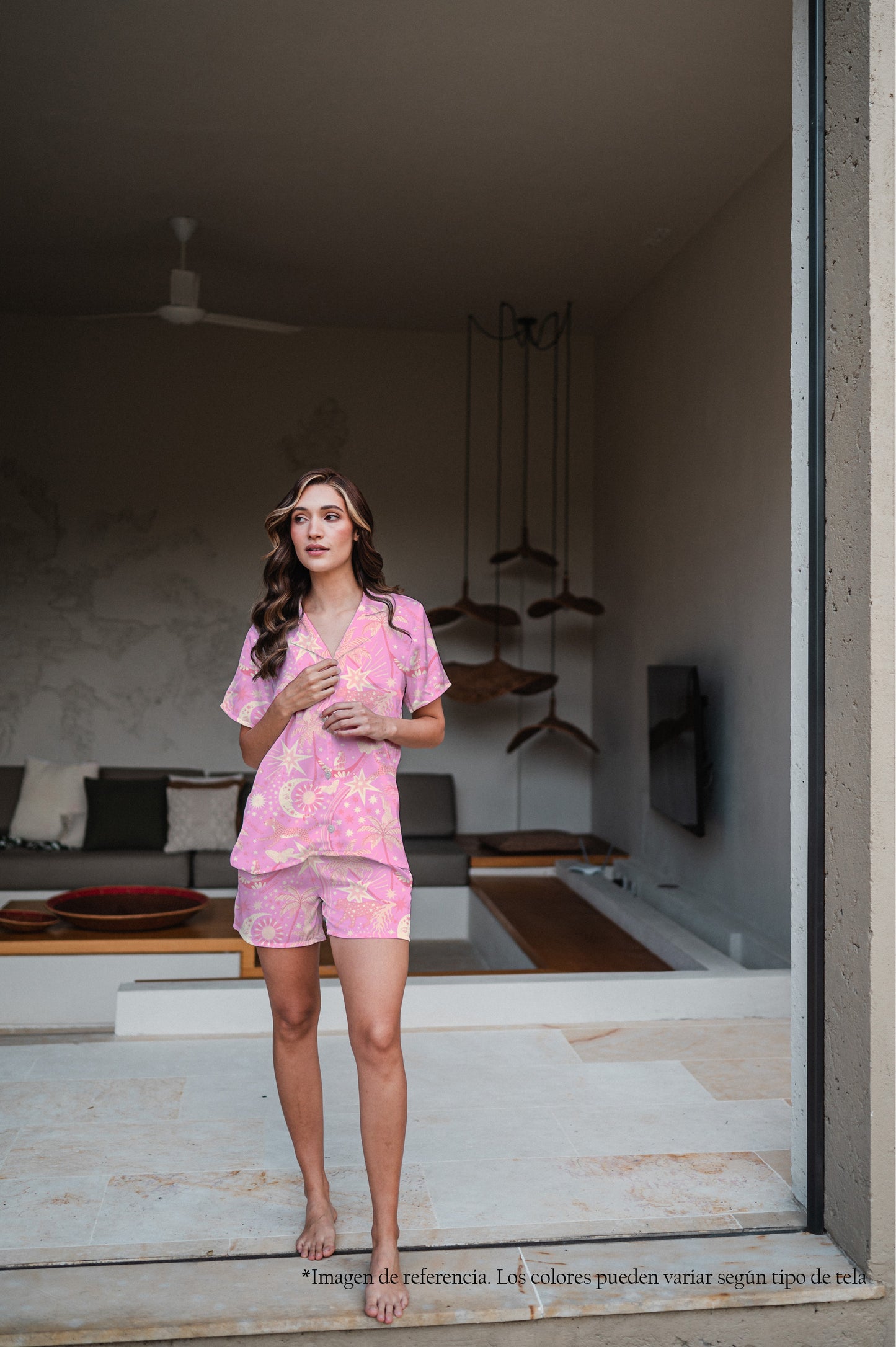Paradise Pink - Camisa Manga Corta y Short