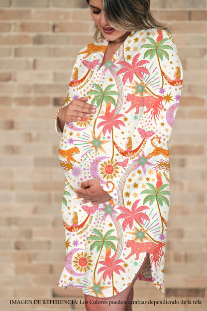 Paradise White | Camisón Maternidad Mujer Pijama Elegante y Cómoda