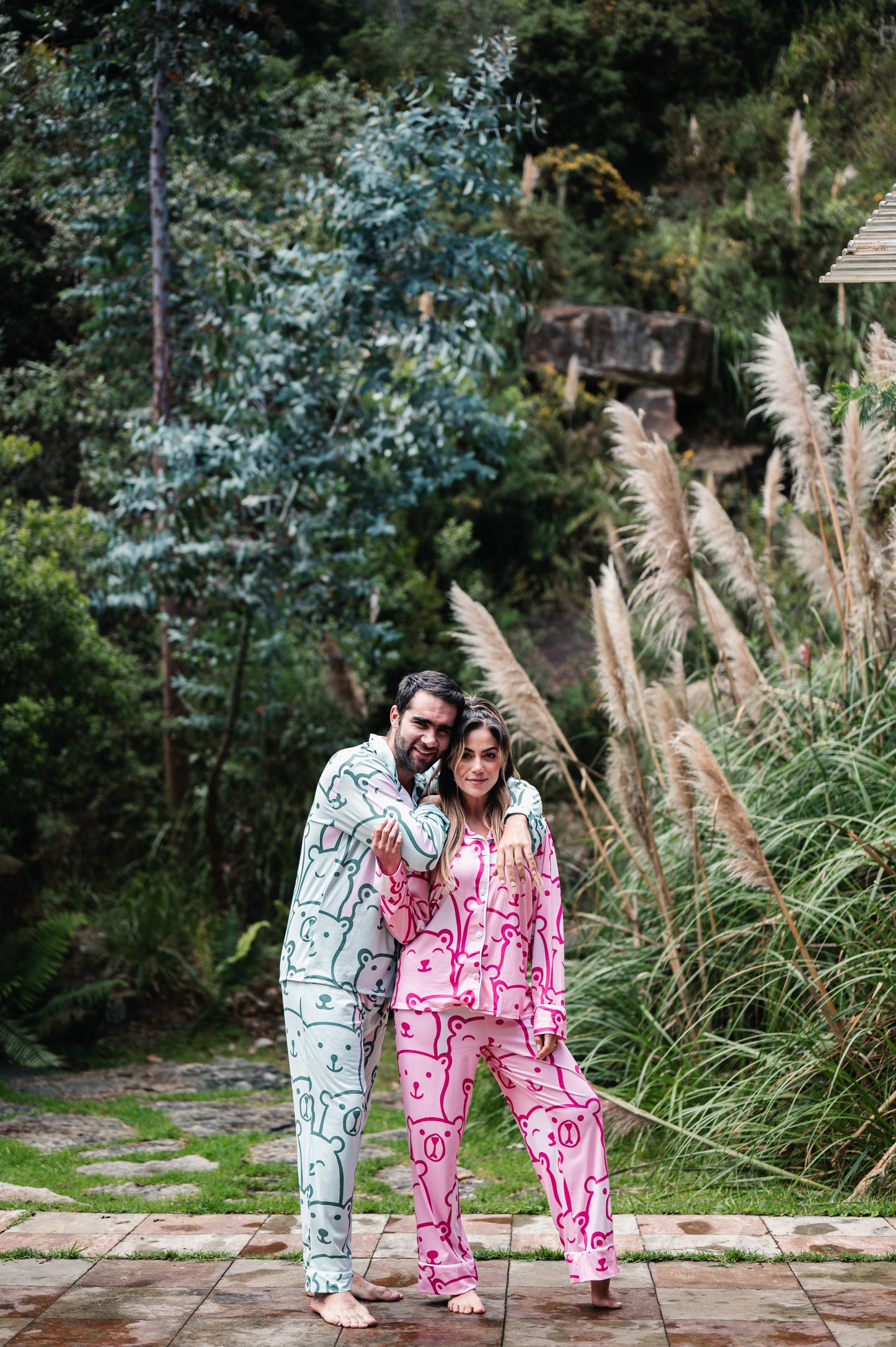Pink Bear - Camisa Manga Larga y Pantalon