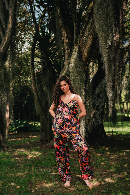 Paradise Black - Blusa Tiritas y Pantalon