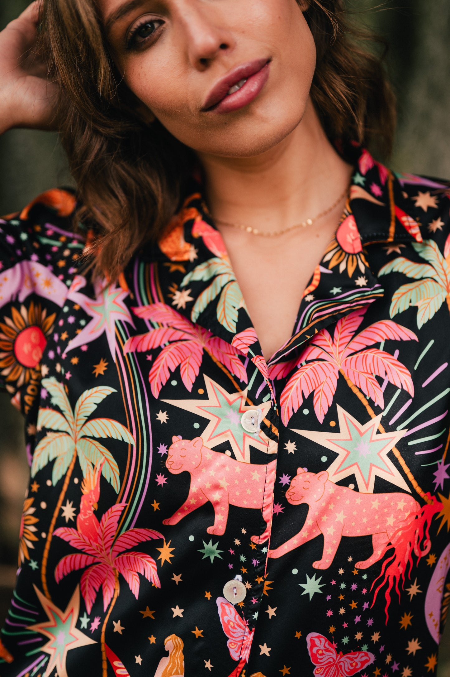 Paradise Black - Camisa Manga Larga y Pantalon
