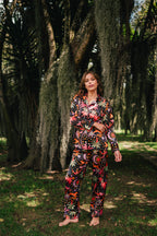 Paradise Black - Camisa Manga Larga y Pantalon READY TO SHIP