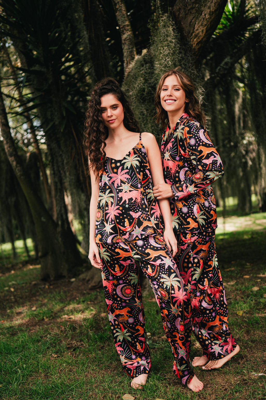 Paradise Black - Camisa Manga Larga y Pantalon READY TO SHIP