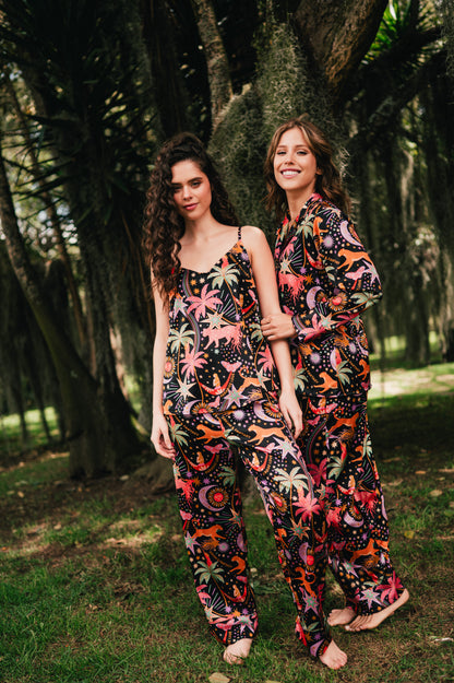 Paradise Black - Camisa Manga Larga y Pantalon