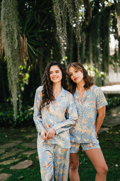 Paradise Blue - Camisa Manga Corta y Short