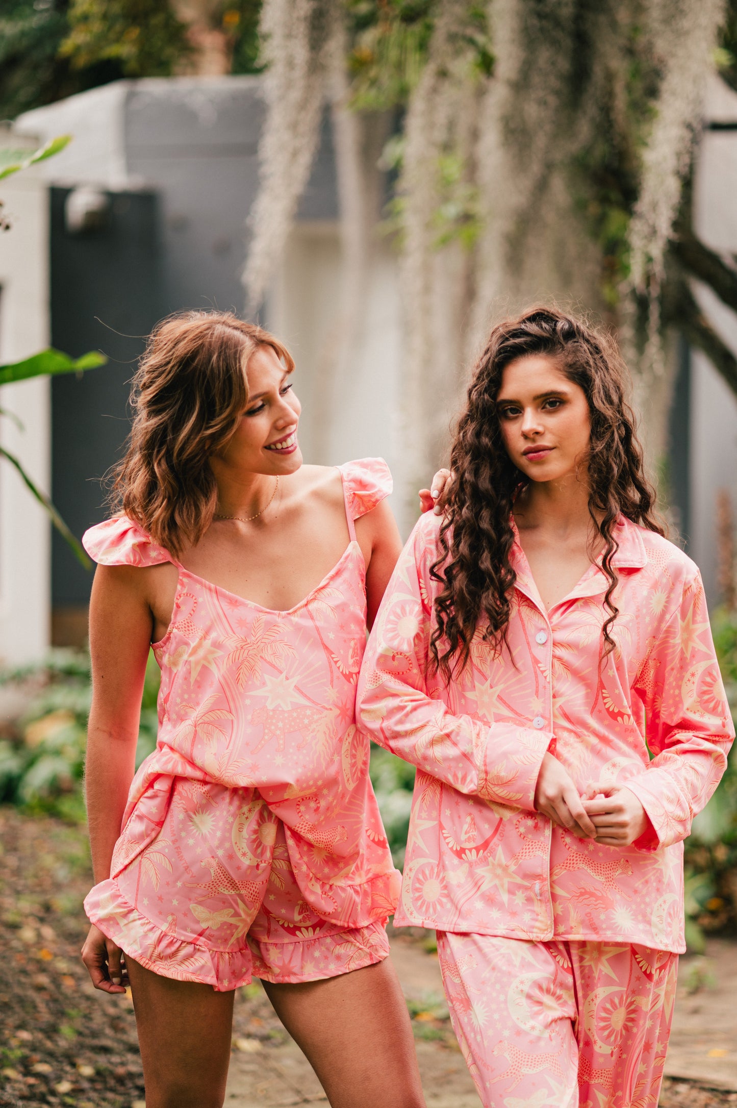 Paradise Pink - Blura de Arandelas y Short Arandelas