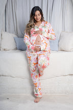 Paradise White - Camisa Manga Larga y Pantalon Maternidad