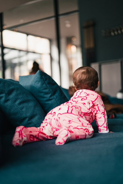 Pink Bear - Baby Onesie