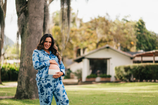 Rosal Celeste - Camisa Manga Larga y Pantalon Maternidad