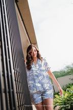 Selva Africana Celeste - Camisa Manga Corta y Short