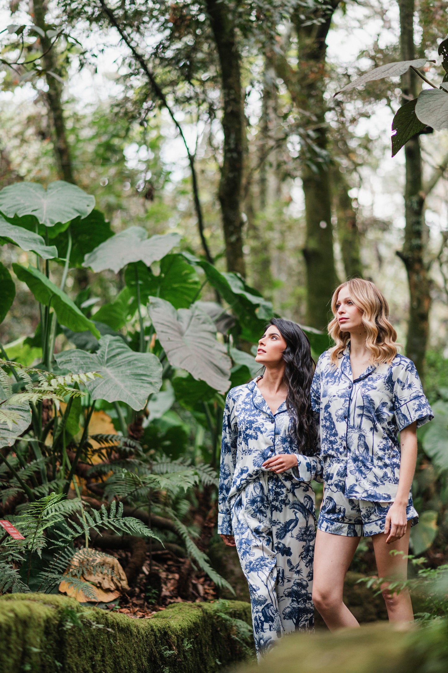 Selva Africana Azul - Camisa Manga Corta y Short