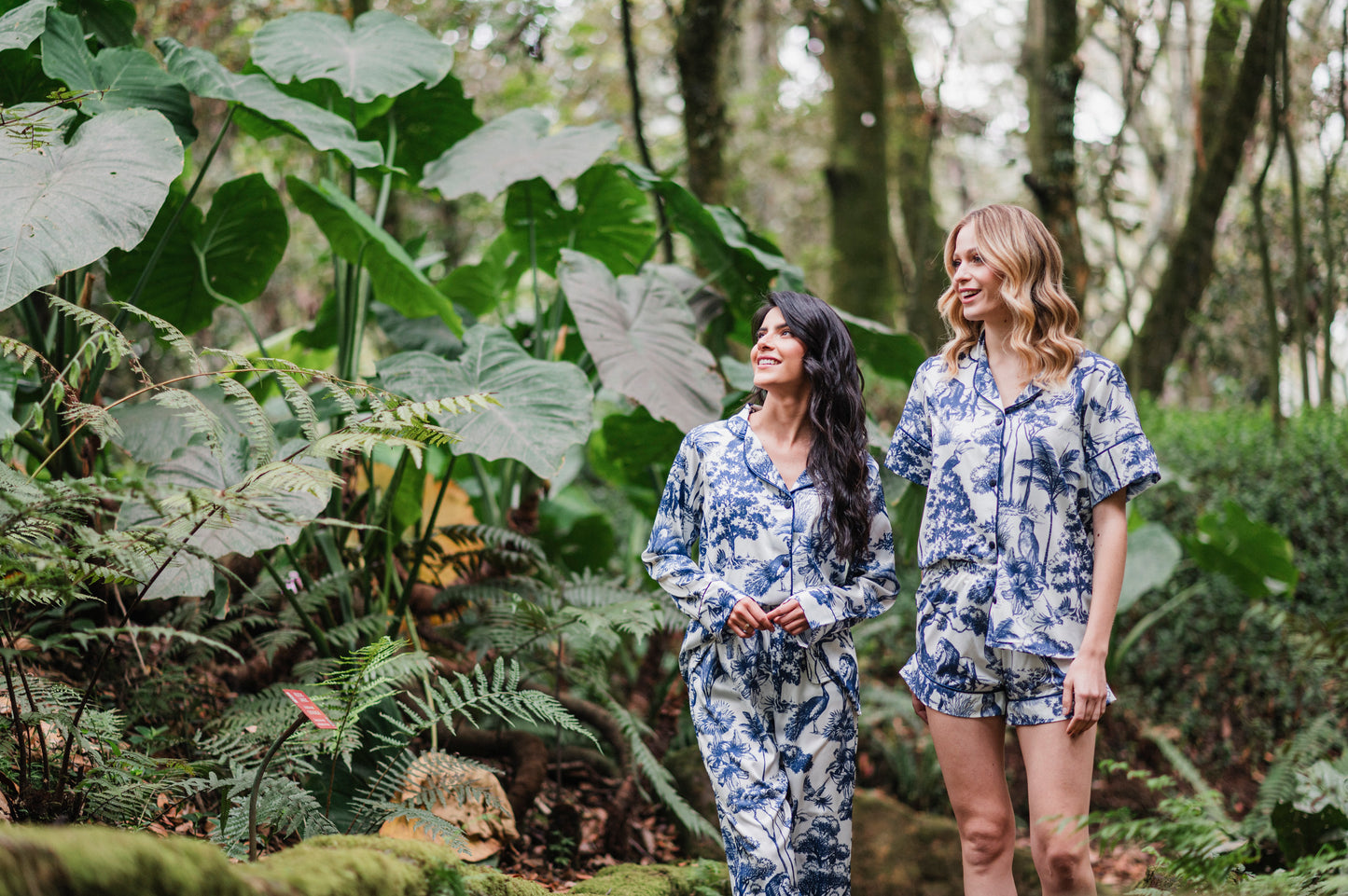 Selva Africana Azul - Camisa Manga Corta y Short