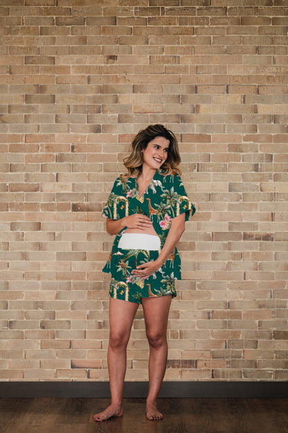 Selva Hindu Jade - Camisa Manga Corta y Short Maternidad