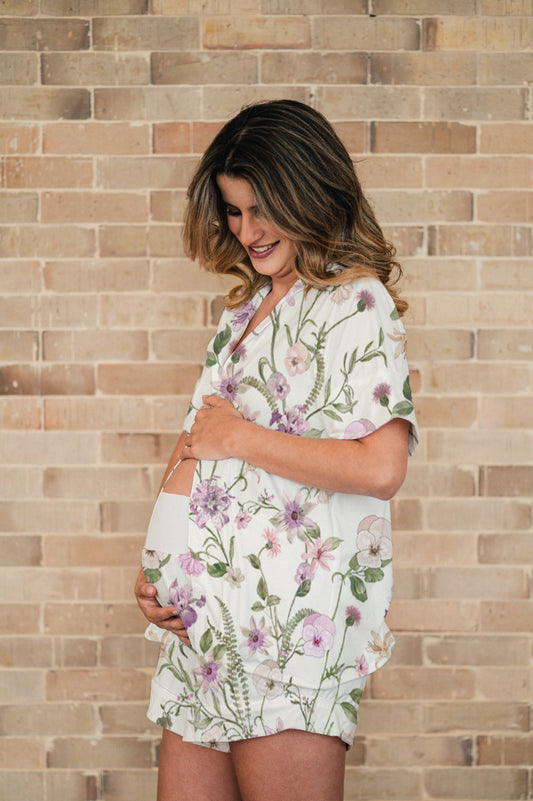 Sueño Natural - Camisa Manga Corta y Short Maternidad