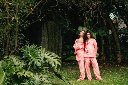 Salmon Sketch - Camisa Manga Larga y Pantalon
