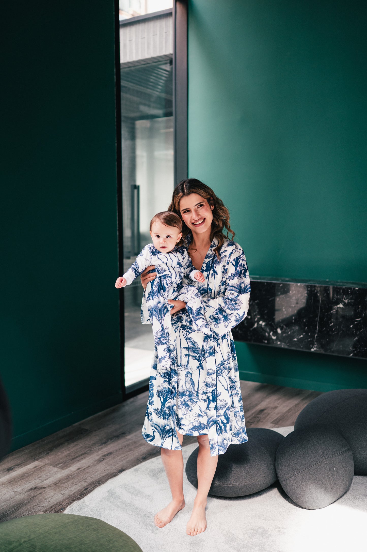 Selva Africana Azul - Camisa Manga Larga y Pantalon