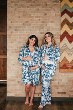 Selva Africana Azul - Kimono y Bata Broche Lactancia