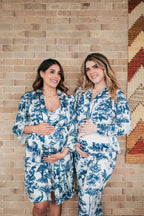 Selva Africana Azul - Kimono y Bata Broche Lactancia