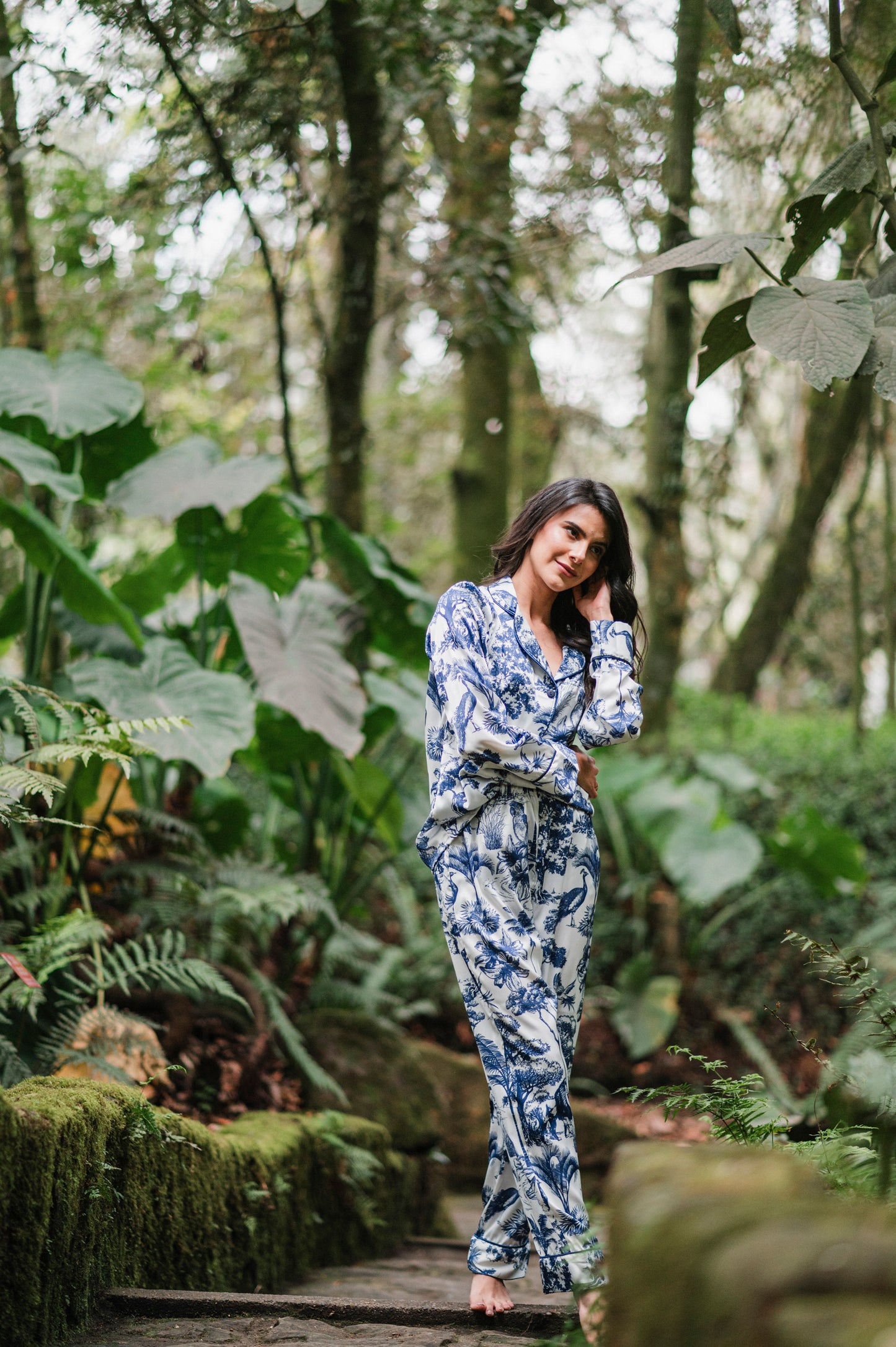 Selva Africana Azul - Camisa Manga Larga y Pantalon