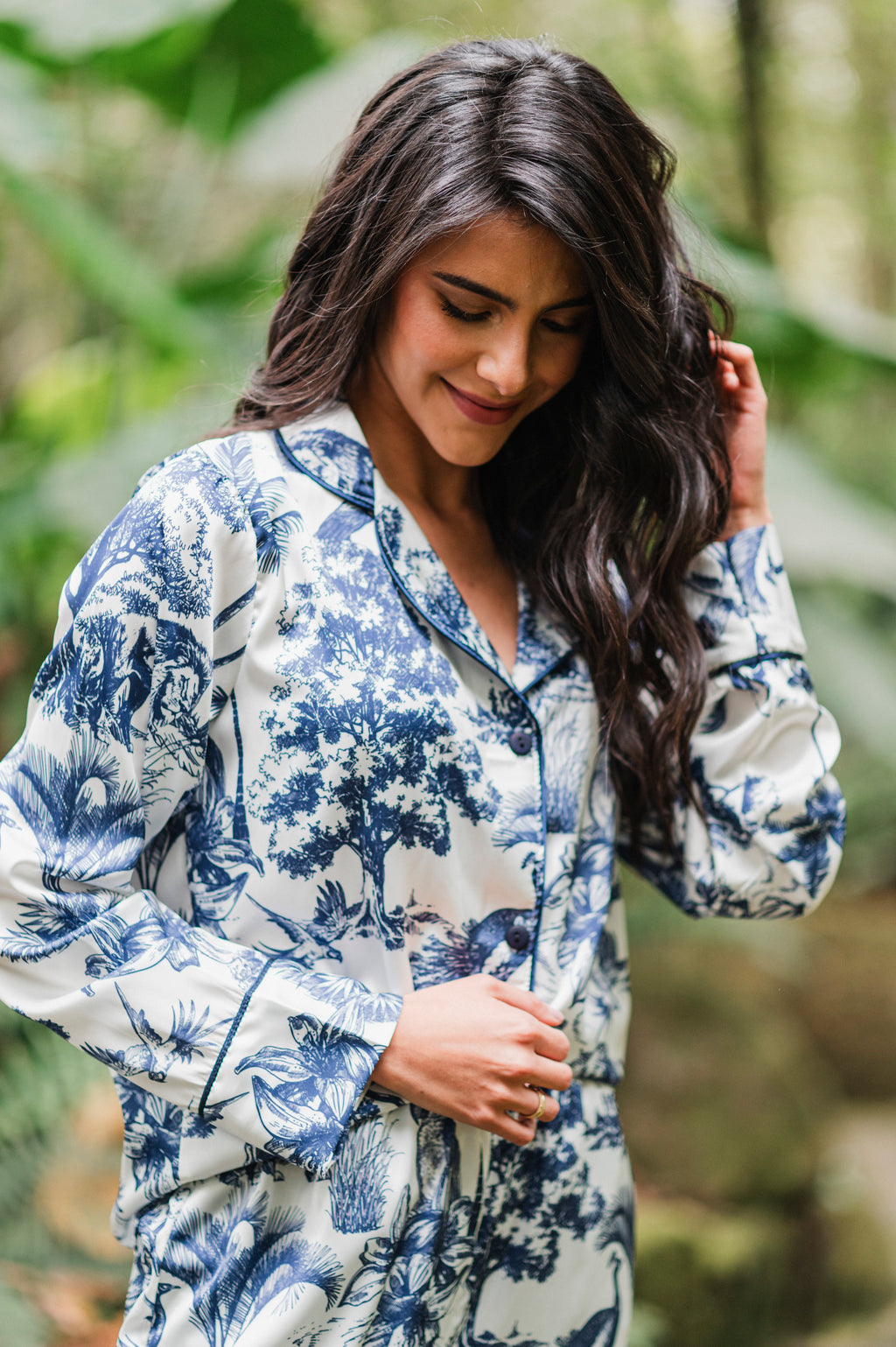 Selva Africana Azul - Camisa Manga Larga y Pantalon READY TO SHIP