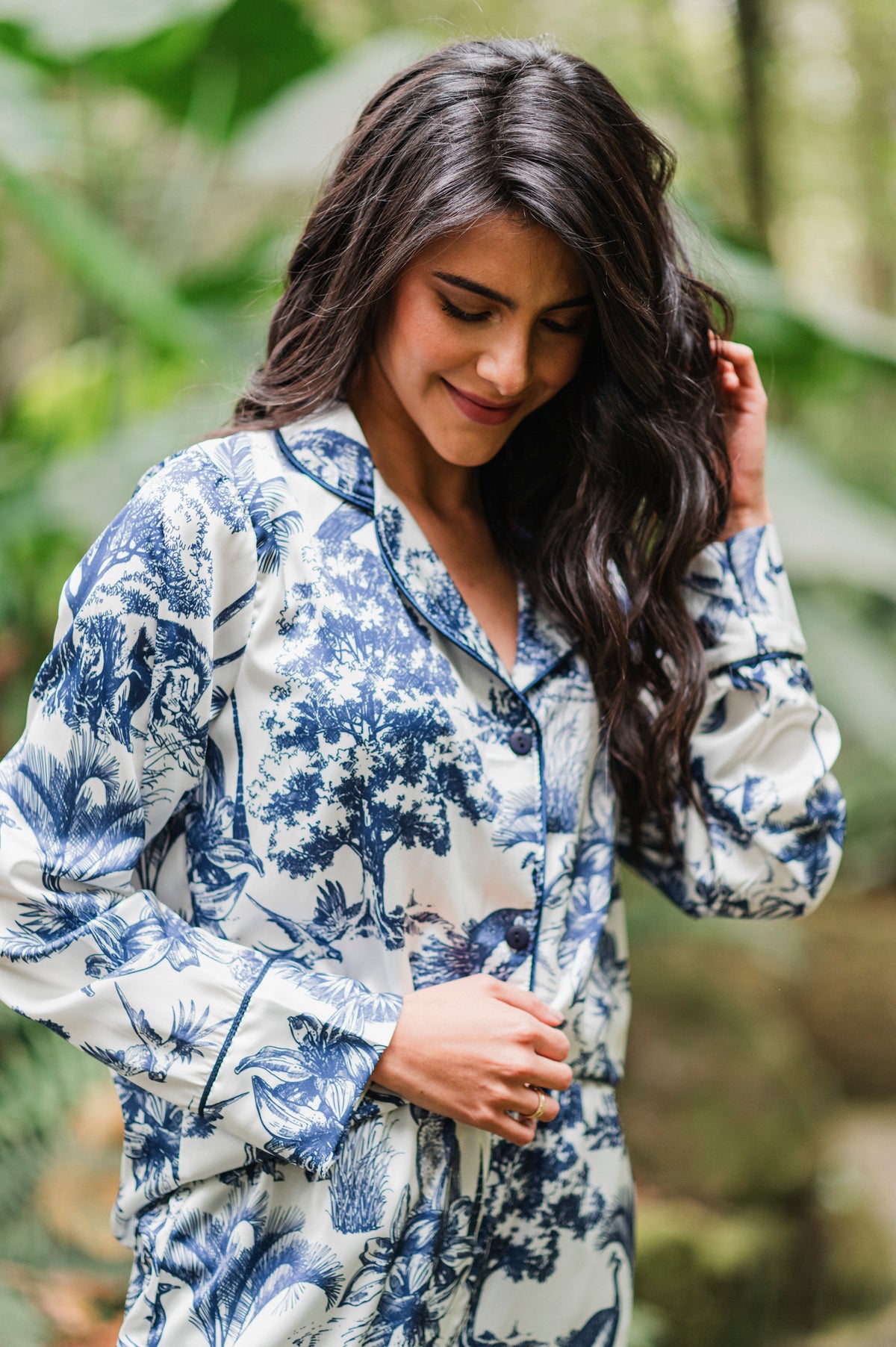 Selva Africana Azul - Camisa Manga Larga y Pantalon READY TO SHIP