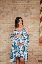 Selva Africana Azul - Kimono y Bata Broche Lactancia