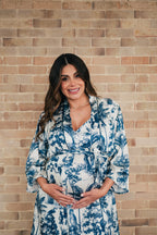 Selva Africana Azul - Kimono y Bata Broche Lactancia