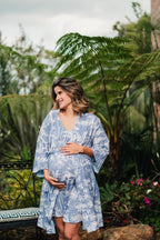 Selva Africana Celeste - Kimono y Bata Broche Lactancia
