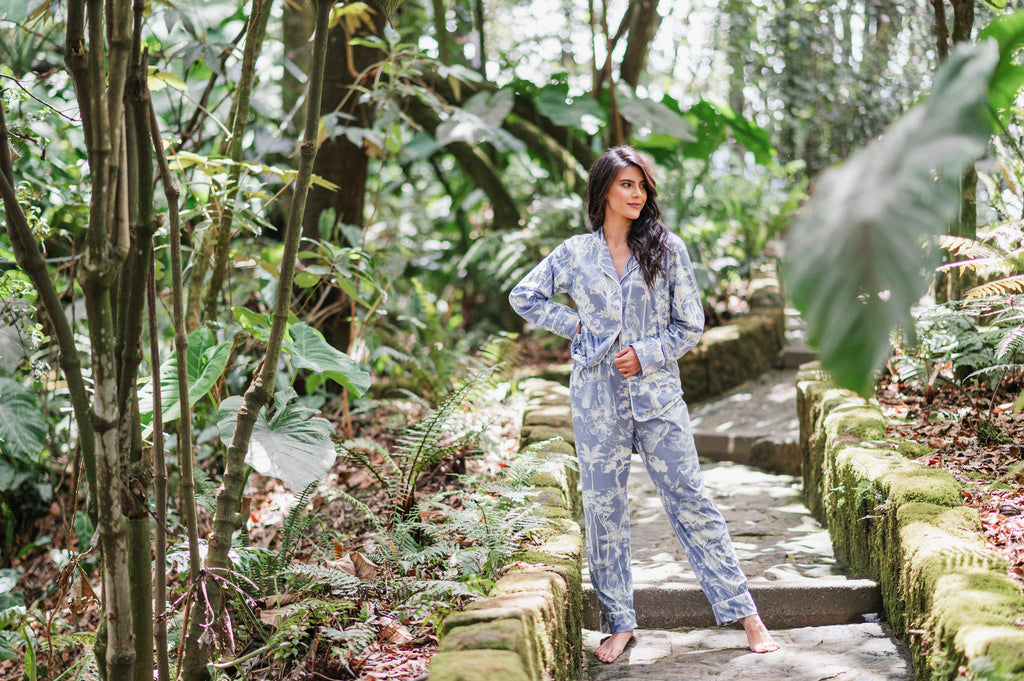 Selva Africana Celeste - Camisa Manga Larga y Pantalon READY TO SHIP