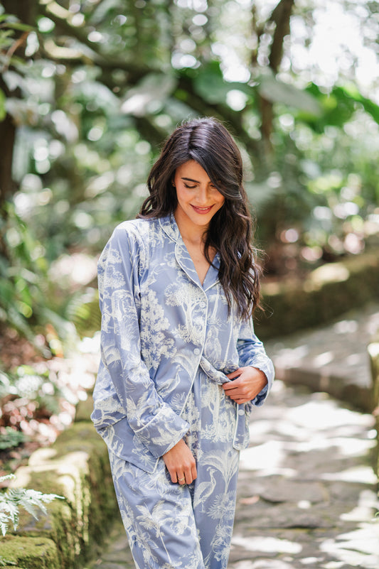 Selva Africana Celeste - Camisa Manga Larga y Pantalon
