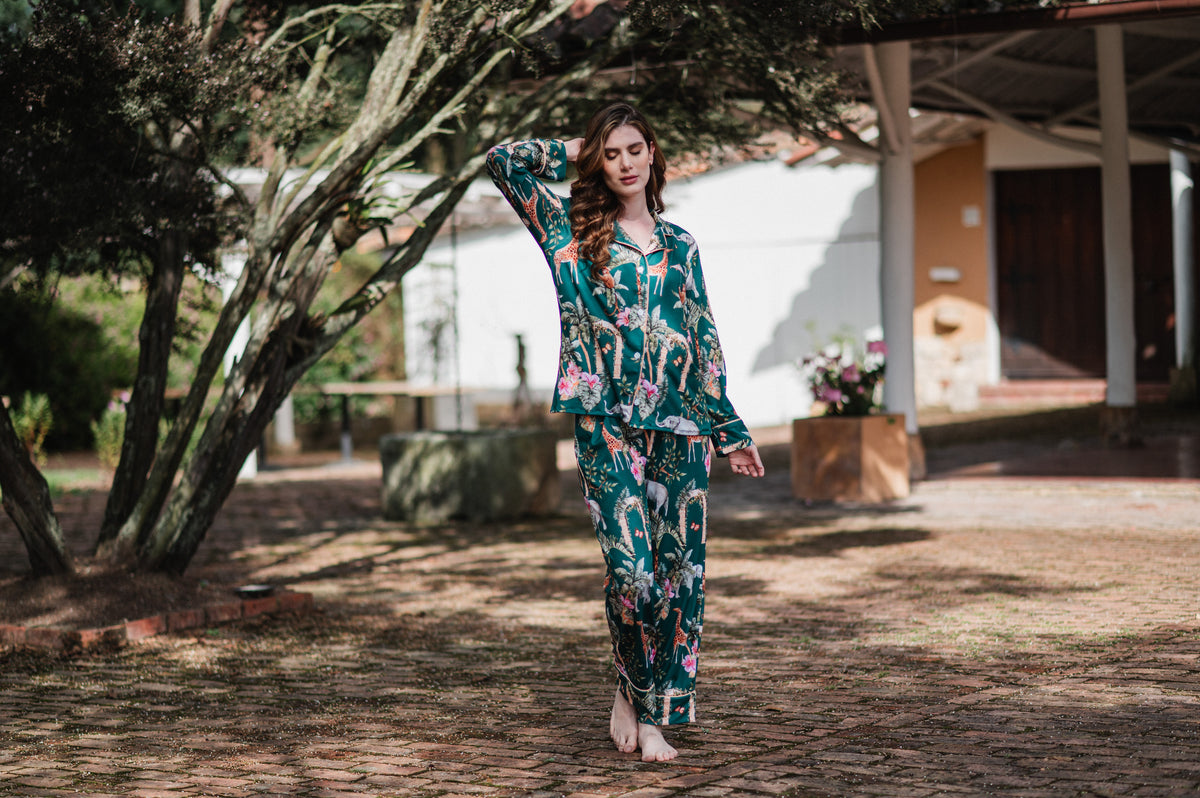 Selva Hindu Jade - Camisa Manga Larga y Pantalon READY TO SHIP