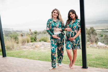 Selva Hindu Jade - Camisa Manga Larga y Pantalon Maternidad